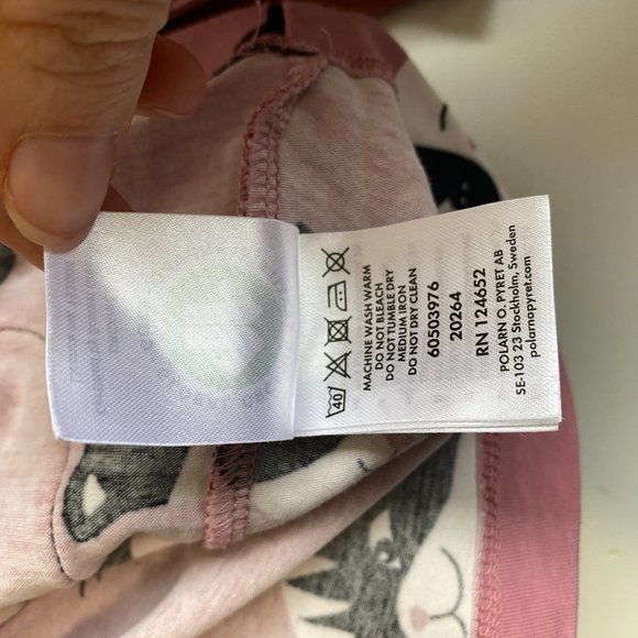 Polarn O. Pyret size 1-1.5 yeas old 86 cm, pink cat print blouse w/ front pocket - Picture 10 of 10